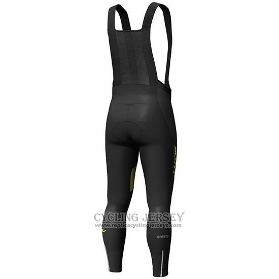 2019 Cycling Jersey Scott Rc Ff Yellow Black Long Sleeve And Bib Tight